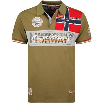 tekstylia Męskie Koszulki polo z krótkim rękawem Geographical Norway SX1132HGN-Kaki Zielony