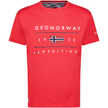 tekstylia Męskie T-shirty z krótkim rękawem Geo Norway SY1355HGN-Red Czerwony