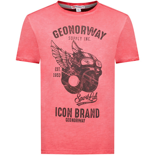 tekstylia Męskie T-shirty z krótkim rękawem Geo Norway SY1360HGN-Red Różowy
