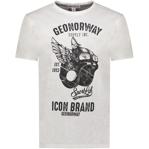 tekstylia Męskie T-shirty z krótkim rękawem Geo Norway SY1360HGN-White Biały