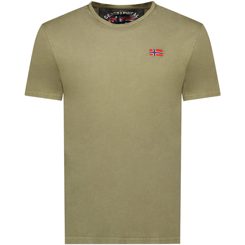 tekstylia Męskie T-shirty z krótkim rękawem Geographical Norway SY1363HGN-Kaki Zielony