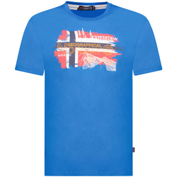 tekstylia Męskie T-shirty z krótkim rękawem Geographical Norway SY1366HGN-Blue Niebieski
