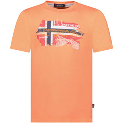 tekstylia Męskie T-shirty z krótkim rękawem Geographical Norway SY1366HGN-Coral Czerwony