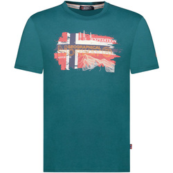 tekstylia Męskie T-shirty z krótkim rękawem Geographical Norway SY1366HGN-GREEN SAPIN Zielony