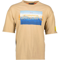 tekstylia Męskie T-shirty z krótkim rękawem Geographical Norway SY1369HGN-Beige Beżowy
