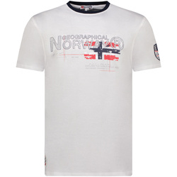 tekstylia Męskie T-shirty z krótkim rękawem Geographical Norway SY1450HGN-White Biały