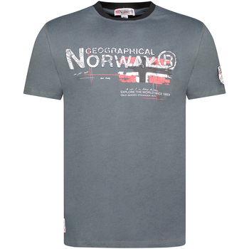 tekstylia Męskie T-shirty z krótkim rękawem Geographical Norway SY1450HGN-Dark Grey Szary