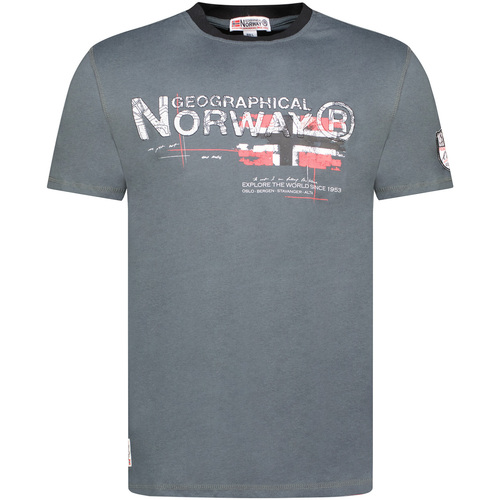 tekstylia Męskie T-shirty z krótkim rękawem Geographical Norway SY1450HGN-Dark Grey Szary