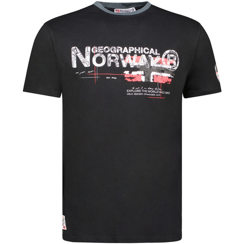 tekstylia Męskie T-shirty z krótkim rękawem Geographical Norway SY1450HGN-Black Czarny