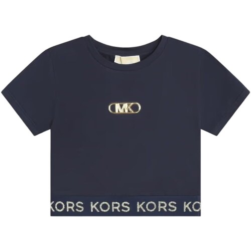 tekstylia Dziewczynka T-shirty z krótkim rękawem MICHAEL Michael Kors R30048 Niebieski