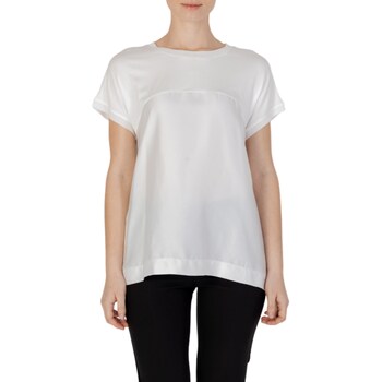 tekstylia Damskie T-shirty z krótkim rękawem Sandro Ferrone S7XBDMAJORELLE Biały