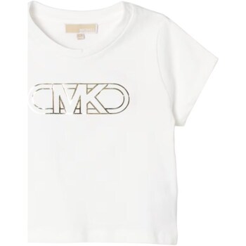 tekstylia Dziewczynka T-shirty z krótkim rękawem MICHAEL Michael Kors R30005 Biały