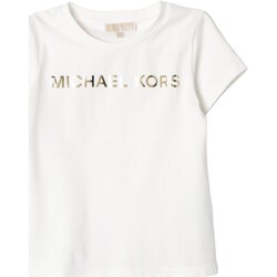 tekstylia Dziewczynka T-shirty z krótkim rękawem MICHAEL Michael Kors R30002 Biały