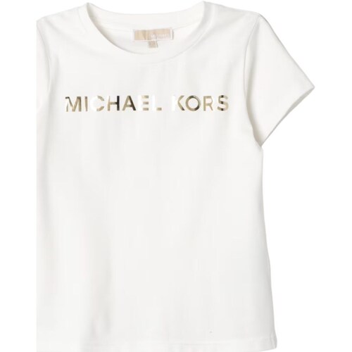 tekstylia Dziewczynka T-shirty z krótkim rękawem MICHAEL Michael Kors R30002 Biały