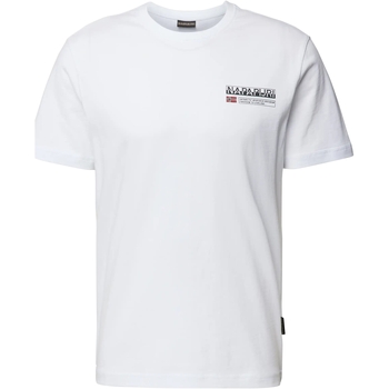 tekstylia Męskie T-shirty z krótkim rękawem Napapijri 236330 Biały