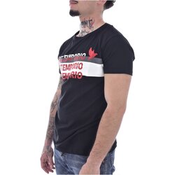 tekstylia Męskie T-shirty z krótkim rękawem Just Emporio JE-MALKIM-01 Czarny