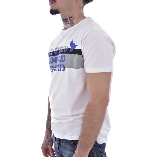 tekstylia Męskie T-shirty z krótkim rękawem Just Emporio JE-MALKIM-01 Biały