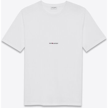 tekstylia Męskie T-shirty z krótkim rękawem Yves Saint Laurent BMK464572 YB2DQ Biały