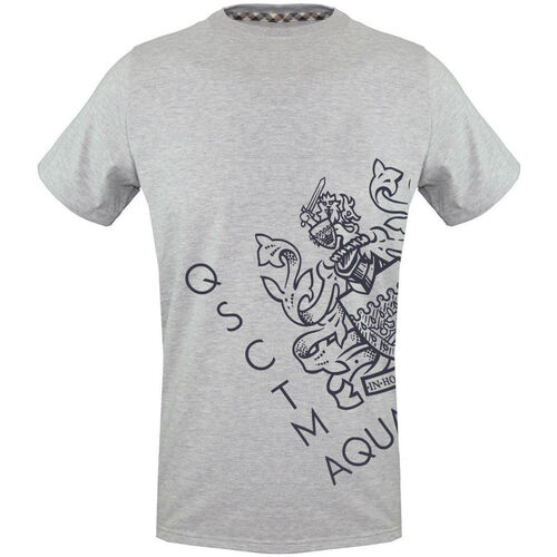 tekstylia Męskie T-shirty z krótkim rękawem Aquascutum - tsia115 Szary
