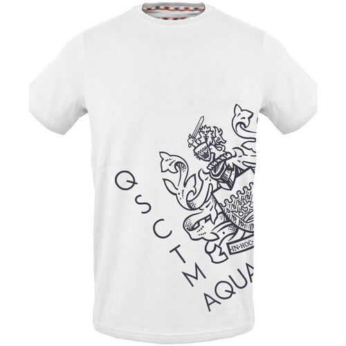 tekstylia Męskie T-shirty z krótkim rękawem Aquascutum - tsia115 Biały
