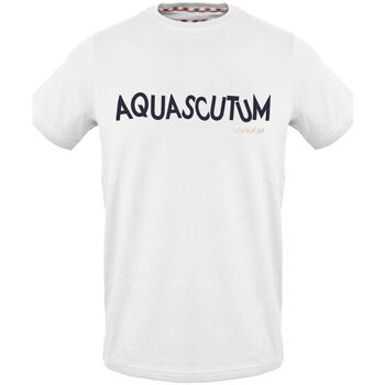 tekstylia Męskie T-shirty z krótkim rękawem Aquascutum - tsia106 Biały