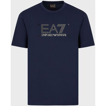tekstylia Męskie T-shirty z krótkim rękawem Emporio Armani  Niebieski