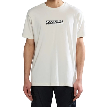 tekstylia Męskie T-shirty z krótkim rękawem Napapijri 236273 Biały