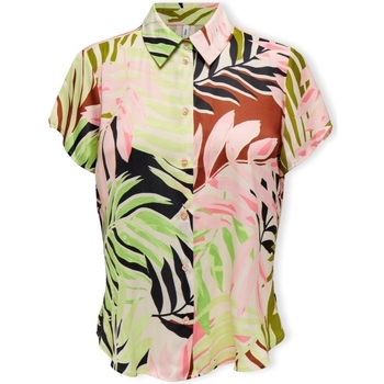 tekstylia Damskie Topy / Bluzki Only Shaila Shirt S/S - Tropical Peach Wielokolorowy