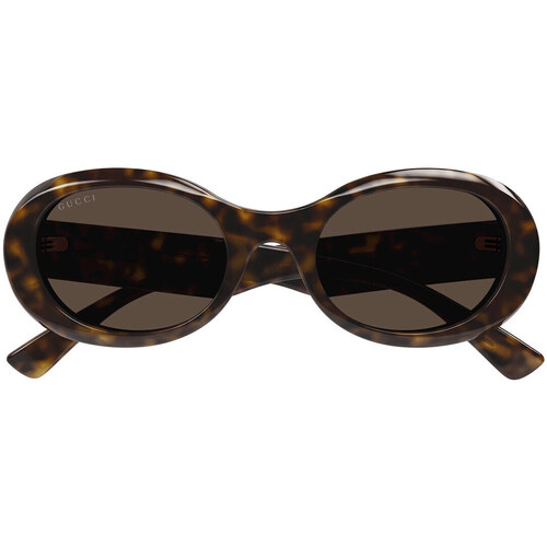 Zegarki & Biżuteria  okulary przeciwsłoneczne Gucci Occhiali da Sole  GG1587S 002 Brązowy