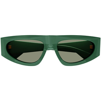 Zegarki & Biżuteria  Damskie okulary przeciwsłoneczne Bottega Veneta Occhiali da Sole  BV1277S 003 Zielony