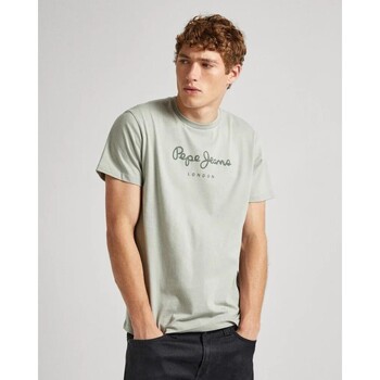 tekstylia Męskie T-shirty z krótkim rękawem Pepe jeans PM508208 EGGO N Zielony