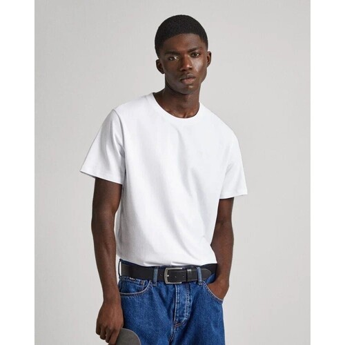 tekstylia Męskie T-shirty z krótkim rękawem Pepe jeans PM509206 CONNOR Biały