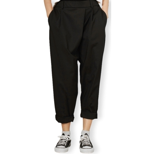 tekstylia Damskie Spodnie Wendy Trendy Trousers 792028 - Black Czarny
