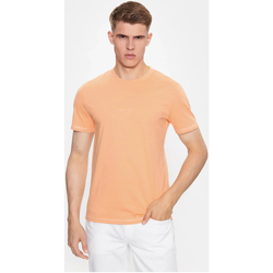 tekstylia Męskie T-shirty z krótkim rękawem Guess M2YI72 I3Z14 Pomarańczowy