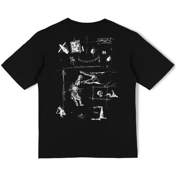tekstylia Męskie T-shirty i Koszulki polo Poetic Collective Fear sketch t-shirt Czarny