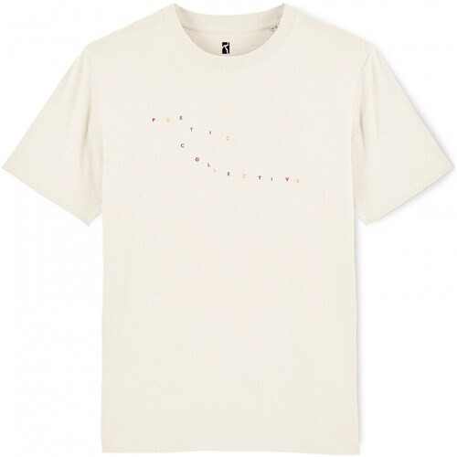 tekstylia Męskie T-shirty i Koszulki polo Poetic Collective Color logo t-shirt Beżowy