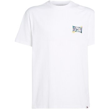 tekstylia Męskie T-shirty z krótkim rękawem Tommy Jeans DM0DM18562 Biały
