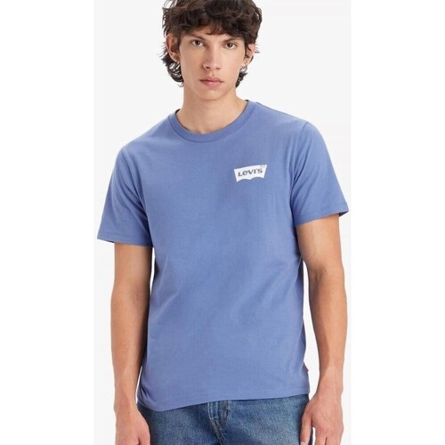 tekstylia Męskie T-shirty z krótkim rękawem Levi's 22491 1458 GRAPHIC CREWNECK Niebieski