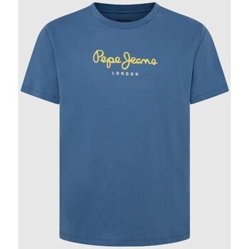 tekstylia Męskie T-shirty z krótkim rękawem Pepe jeans PM508208 EGGO N Niebieski