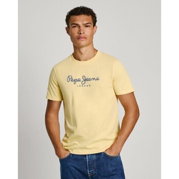 tekstylia Męskie T-shirty z krótkim rękawem Pepe jeans PM509428 ABEL Żółty