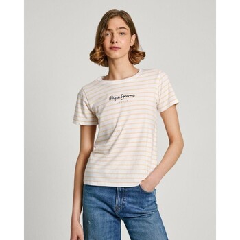 tekstylia Damskie T-shirty i Koszulki polo Pepe jeans PL505876 ELBA Żółty