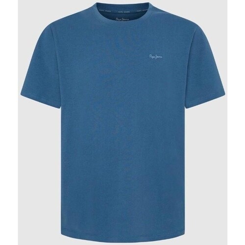 tekstylia Męskie T-shirty z krótkim rękawem Pepe jeans PM509206 CONNOR Niebieski