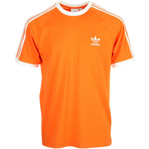 tekstylia Męskie T-shirty z krótkim rękawem adidas Originals 3 Stripes Tee Shirt Pomarańczowy