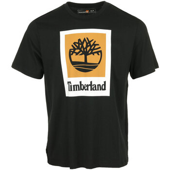 tekstylia Męskie T-shirty z krótkim rękawem Timberland Colored Short Sleeve Tee Czarny