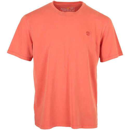tekstylia Męskie T-shirty z krótkim rękawem Timberland Garment Dye Short Sleeve Pomarańczowy
