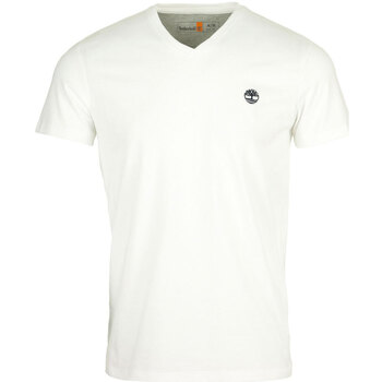 tekstylia Męskie T-shirty z krótkim rękawem Timberland V Neck Short Sleeve Tee Biały
