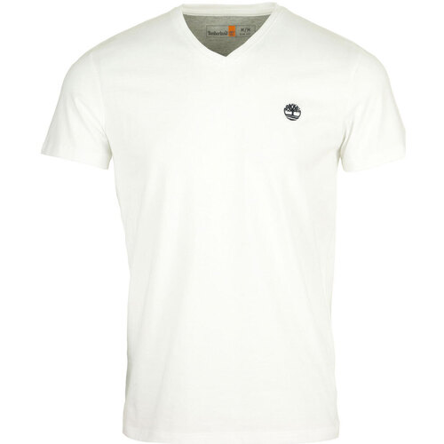 tekstylia Męskie T-shirty z krótkim rękawem Timberland V Neck Short Sleeve Tee Biały