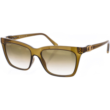 Zegarki & Biżuteria  Damskie okulary przeciwsłoneczne Salvatore Ferragamo SF1027S-315 Zielony