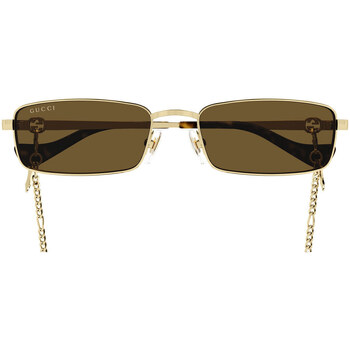 Zegarki & Biżuteria  Damskie okulary przeciwsłoneczne Gucci Occhiali da Sole  GG1600S 002 con Catena Złoty