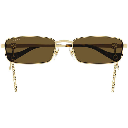 Zegarki & Biżuteria  Damskie okulary przeciwsłoneczne Gucci Occhiali da Sole  GG1600S 002 con Catena Złoty